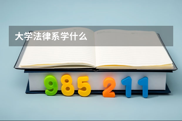 大学法律系学什么