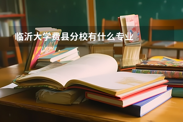 临沂大学费县分校有什么专业