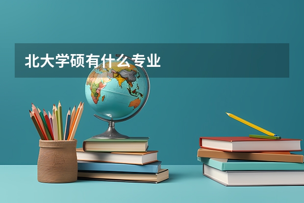 北大学硕有什么专业