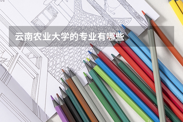 云南农业大学的专业有哪些