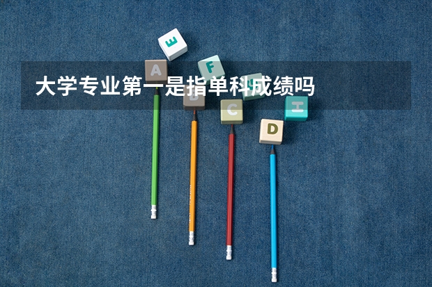 大学专业第一是指单科成绩吗