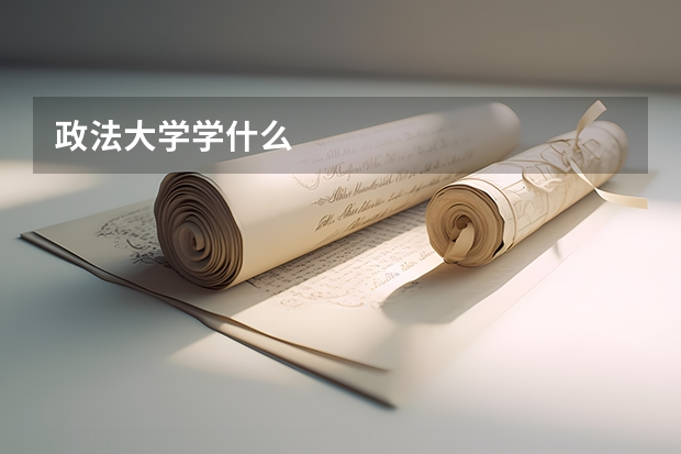 政法大学学什么