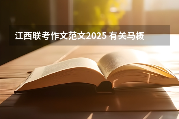 江西联考作文范文2025 有关马概的作文:我的2025,想象作文