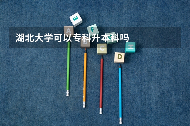 湖北大学可以专科升本科吗