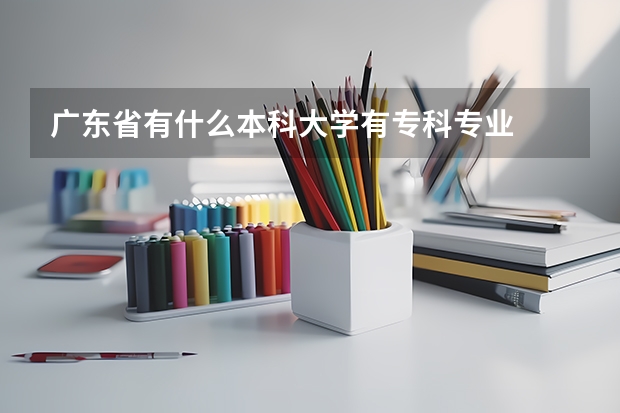广东省有什么本科大学有专科专业