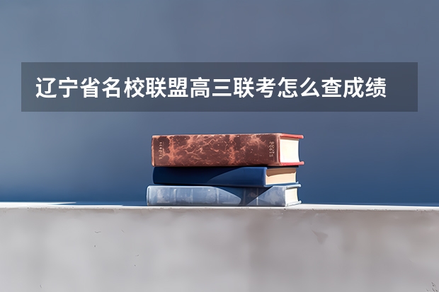 辽宁省名校联盟高三联考怎么查成绩