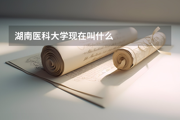 湖南医科大学现在叫什么