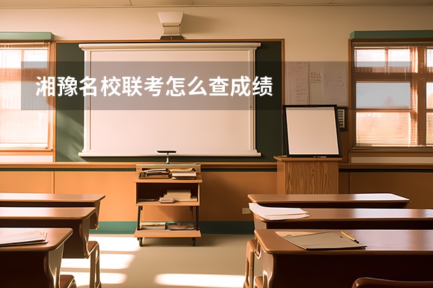 湘豫名校联考怎么查成绩