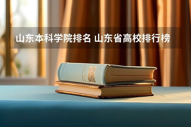 山东本科学院排名 山东省高校排行榜