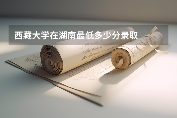 西藏大学在湖南最低多少分录取