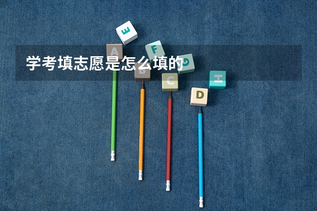 学考填志愿是怎么填的