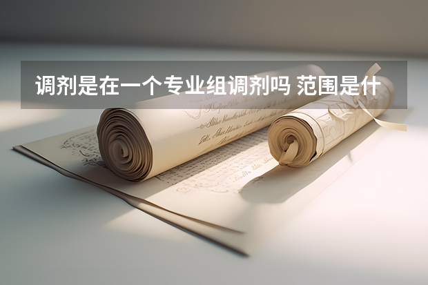调剂是在一个专业组调剂吗 范围是什么