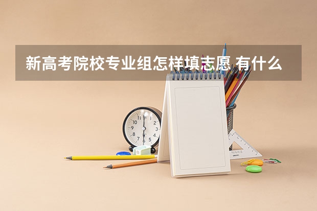 新高考院校专业组怎样填志愿 有什么技巧