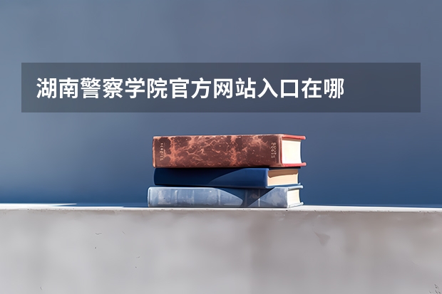 湖南警察学院官方网站入口在哪